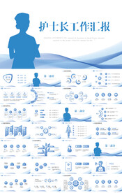 蓝色医疗护士长工作汇报PPT