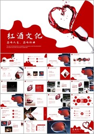 洋酒葡萄酒红酒文化PPT模板
