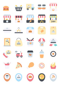 餐饮美食小图标