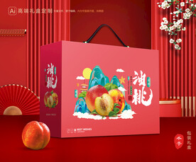桃子礼盒 油桃包装