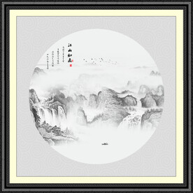 意境水墨山水画