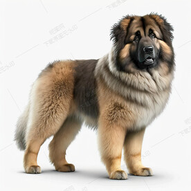 卡通高加索犬