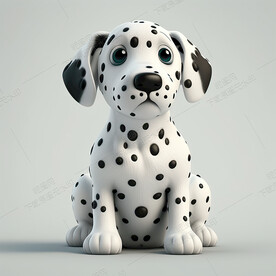 可爱的小斑点狗