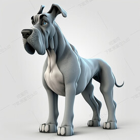 卡通大丹犬