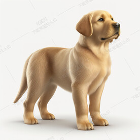 卡通拉布拉多犬
