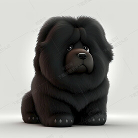 可爱的纽芬兰犬