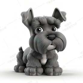 可爱的雪纳瑞犬