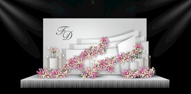 白色婚礼迎宾区