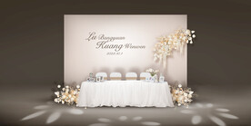 香槟色婚礼签到区