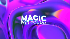 流体彩虹标题文字PSD模板