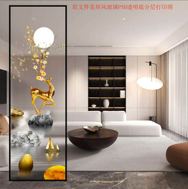 高清分层透明底平开门打印图