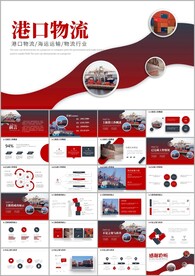港口物流运输快递公司PPT模板