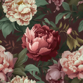 牡丹花无缝底纹