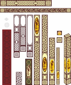 中式古典民族柱子