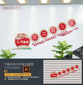 学校楼梯文化墙