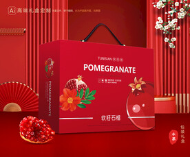 石榴礼盒 水果包装