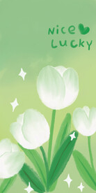 白色郁金香花手机壳图