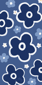 蓝色花手机壳图案