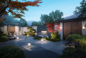 新中式别墅设计效果图