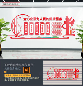 清廉医院文化墙