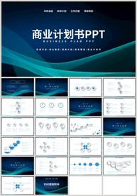 蓝色通用商业计划书PPT