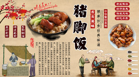 猪脚饭背景墙