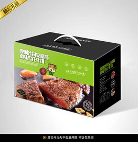 儿童牛排包装平面展开图