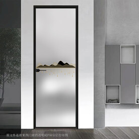 高清分层透明底平开门打印图