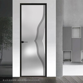 高清分层透明底平开门打印图