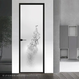 高清分层透明底平开门打印图