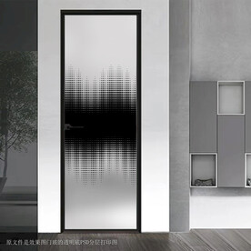 高清分层透明底平开门打印图