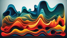 彩色动感科技曲线