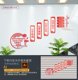 党建楼梯文化墙