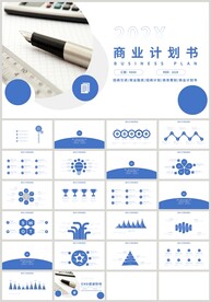 蓝色通用融资商业计划书PPT