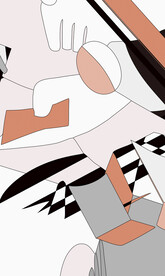 欧式抽象色块装饰画