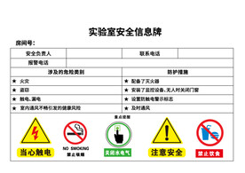 实验室安全信息牌