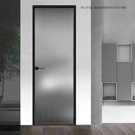 高清分层透明底平开门打印图