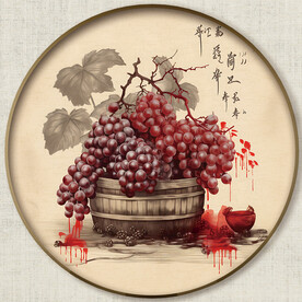 葡萄硕果累累装饰画图片