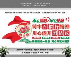 石榴籽精神民族团结文化墙