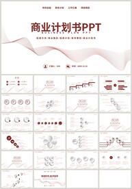 红色商务通用商业计划书PPT