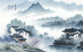 江南水乡背景墙