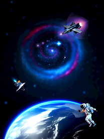 梦幻银河星空外太空宇宙星球背景