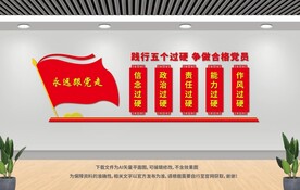 五个过硬文化墙