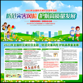 2023年全国防灾减灾日展板