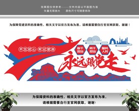 永远跟党走不忘初心党建文化墙