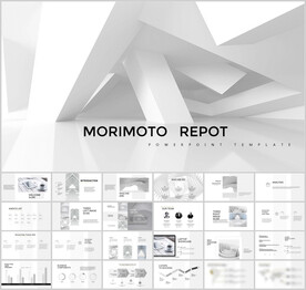 白色建筑极简ppt模板