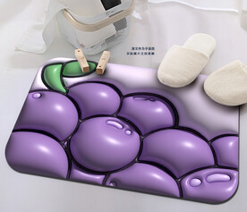 紫色葡萄膨胀风地垫