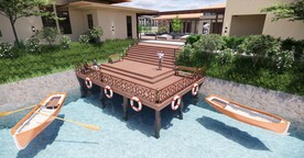 人工湖码头效果图