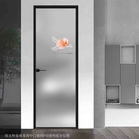 高清分层透明底平开门打印图