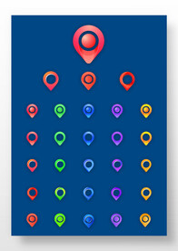 打点定位可视化图标素材